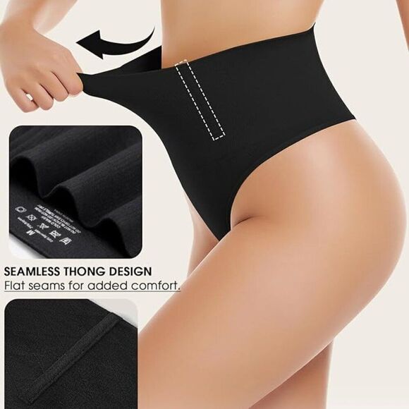 SET OF 2 Thong Shapewear Tummy Control Women Seamless Underwear Panties SZ 2XL - Picture 3 of 6